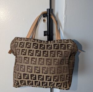 Fendi Vintage Zucca Mini Tote with Drawstring Dust Bag